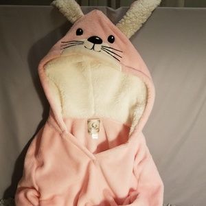 💝5 for $30💝BIG PINK FLUFFY BUNNY HOODIE NWOT
